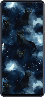 2D пластиковий чехол Зображення котиків з темною аквареллю для Samsung Galaxy M31s M317F - 6521t-2055 изображение 