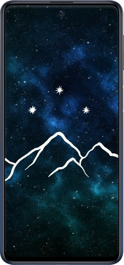 2D пластиковий чехол Гори та зірки намальовані на тлі галактики для Samsung Galaxy M31s M317F - 6490t-2055 изображение 