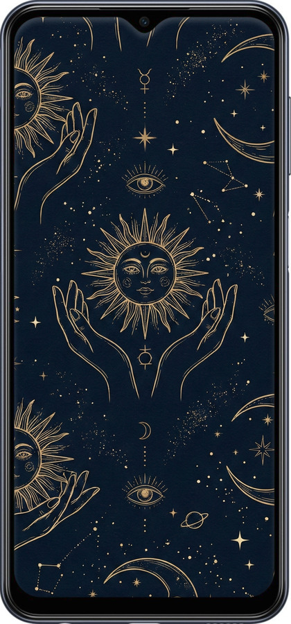 TPU чехол Celestial Harmony: Sun & Moon Gold Mystic Pattern для Samsung Galaxy M33 M336B - 6778b-2633 изображение 