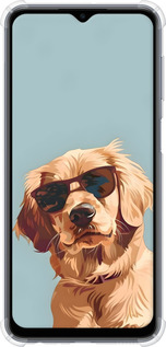 Силикон с усиленными углами чехол Пес в очках для Samsung Galaxy M33 M336B - 6381sp-2633 изображение 