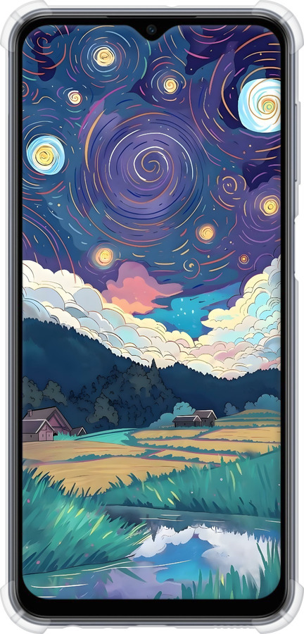 Силіконовий протиударний с посиленими кутами чехол Креативний арт для Samsung Galaxy M33 M336B - 6322sp-2633 изображение 