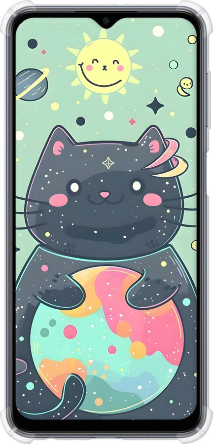 Силіконовий протиударний с посиленими кутами чехол Милый котик для Samsung Galaxy M33 M336B - 6364sp-2633 изображение 