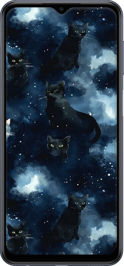Силиконовый чехол Изображение Кошек с тёмной акварелью для Samsung Galaxy M33 M336B - 6521u-2633 изображение 