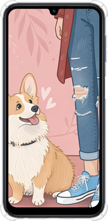 Силикон с усиленными углами чехол Корги 3 для Samsung Galaxy M34 5G - 6707sp-3141 изображение 