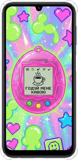Силикон с усиленными углами чехол Y2K Aesthetic Retro Pet: Годуй мене кавою для Samsung Galaxy M34 5G - 6784sp-3141 изображение 