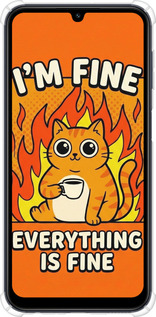 Силикон с усиленными углами чехол Funny Cat для Samsung Galaxy M34 5G - 6786sp-3141 изображение 