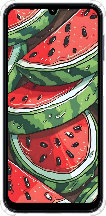 Силикон с усиленными углами чехол Арбуз для Samsung Galaxy M34 5G - 6315sp-3141 изображение 