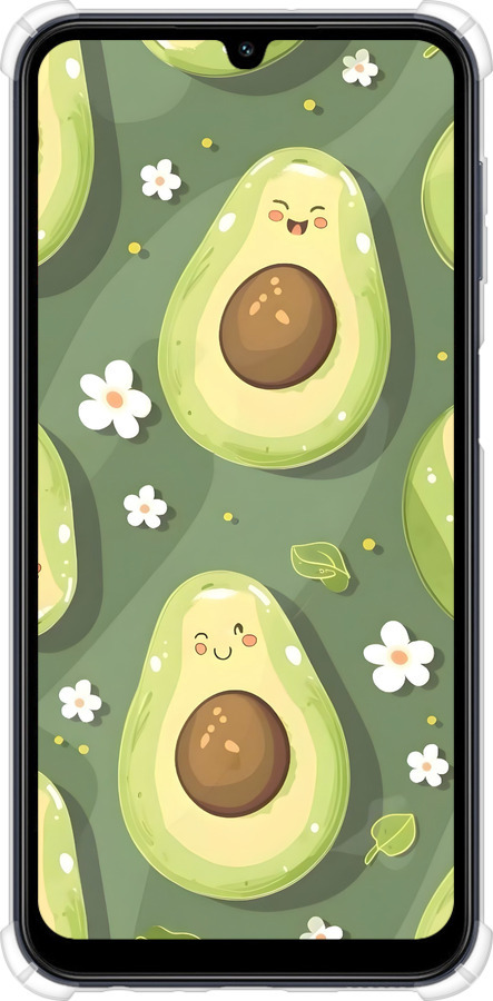 Силикон с усиленными углами чехол Авокадо для Samsung Galaxy M34 5G - 6380sp-3141 изображение 