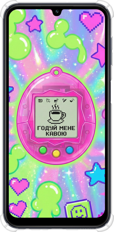 Силикон с усиленными углами чехол Y2K Aesthetic Retro Pet: Годуй мене кавою для Samsung Galaxy M34 5G - 6784sp-3141 изображение 