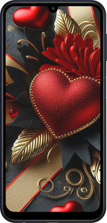 Силиконовый чехол Сердечки v2 для Samsung Galaxy M34 5G - 5832u-3141 изображение 