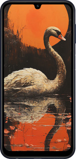 Силиконовый чехол Лебедь для Samsung Galaxy M34 5G - 5964u-3141 изображение 