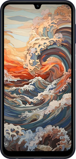 Силиконовый чехол Арт волны для Samsung Galaxy M34 5G - 6324u-3141 изображение 