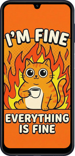 Силиконовый чехол Funny Cat для Samsung Galaxy M34 5G - 6786u-3141 изображение 