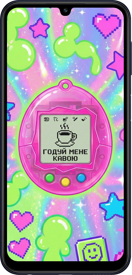 Силиконовый чехол Y2K Aesthetic Retro Pet: Годуй мене кавою для Samsung Galaxy M34 5G - 6784u-3141 изображение 