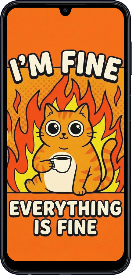 Силиконовый чехол Funny Cat для Samsung Galaxy M34 5G - 6786u-3141 изображение 