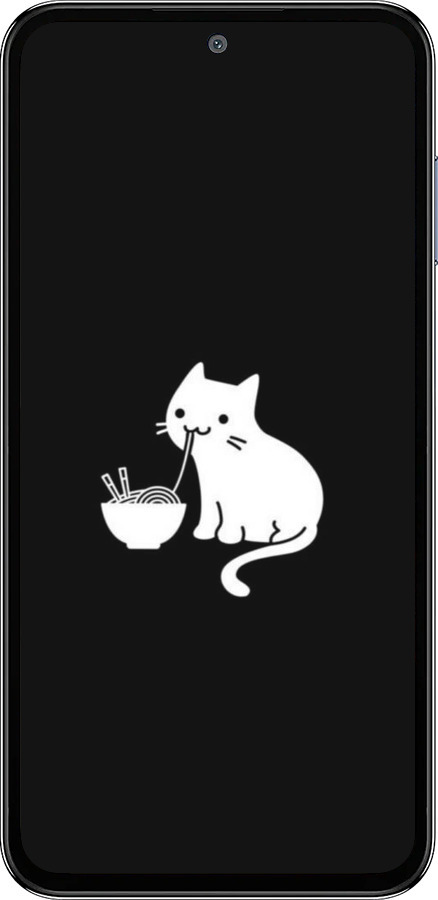 TPU чехол С милым котом на черном фоне для Samsung Galaxy M35 5G - 6528b-3738 изображение 