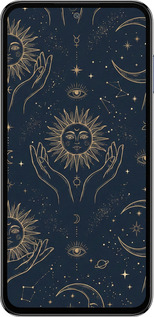 Силіконовий чехол Celestial Harmony: Sun & Moon Gold Mystic Pattern для Samsung Galaxy M35 5G - 6778u-3738 изображение 