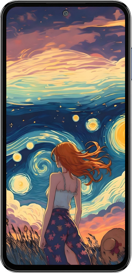Силіконовий чехол Дівчина Арт для Samsung Galaxy M35 5G - 6325u-3738 изображение 