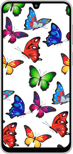 Силиконовый чехол Красочные мотыльки для Samsung Galaxy M36 - 4761u-4103 изображение 