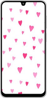 Силиконовый чехол Сердечки 2 для Samsung Galaxy M36 - 4763u-4103 изображение 