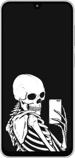 Силиконовый чехол Скелет делает Selfie для Samsung Galaxy M36 - 6535u-4103 изображение 