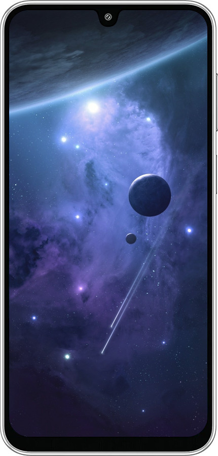 Силиконовый чехол Планеты в синем космосе для Samsung Galaxy M36 - 171u-4103 изображение 