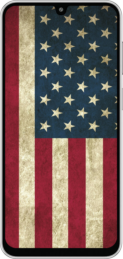 Силиконовый чехол Флаг США для Samsung Galaxy M36 - 395u-4103 изображение 