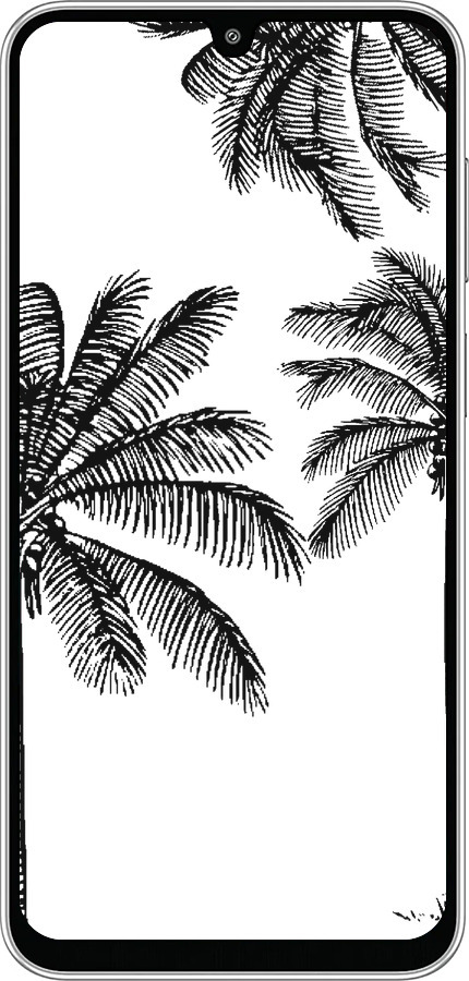 Силиконовый чехол Пальмы1 для Samsung Galaxy M36 - 4634u-4103 изображение 