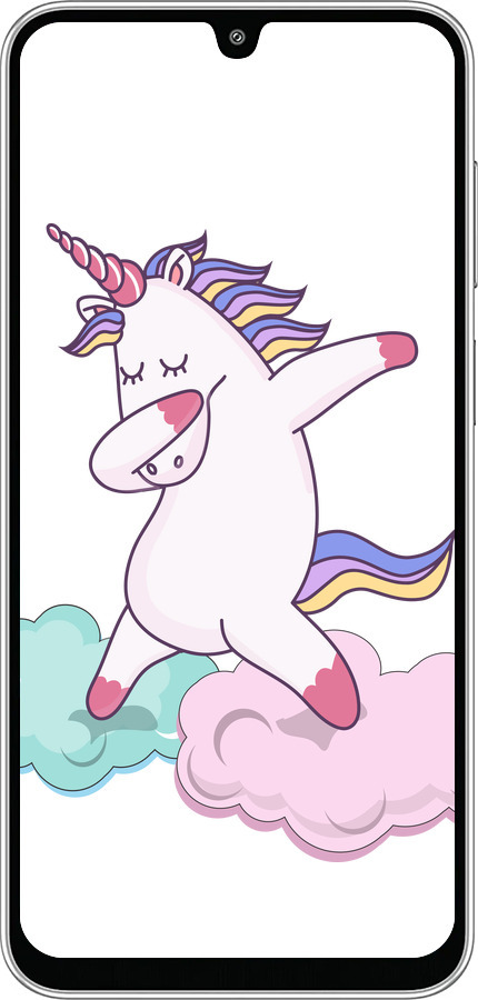 Силиконовый чехол Единорог для Samsung Galaxy M36 - 4702u-4103 изображение 