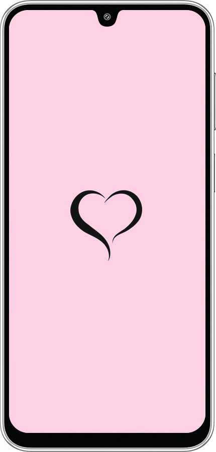 Силиконовый чехол Сердце 1 для Samsung Galaxy M36 - 4730u-4103 изображение 