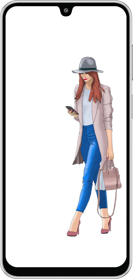 Силиконовый чехол Девушка 1 для Samsung Galaxy M36 - 4751u-4103 изображение 