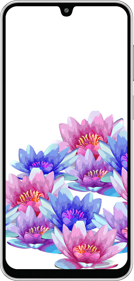 Силиконовый чехол Лотос для Samsung Galaxy M36 - 4862u-4103 изображение 