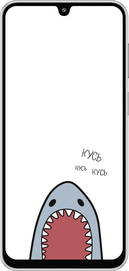 Силиконовый чехол Акула для Samsung Galaxy M36 - 4870u-4103 изображение 