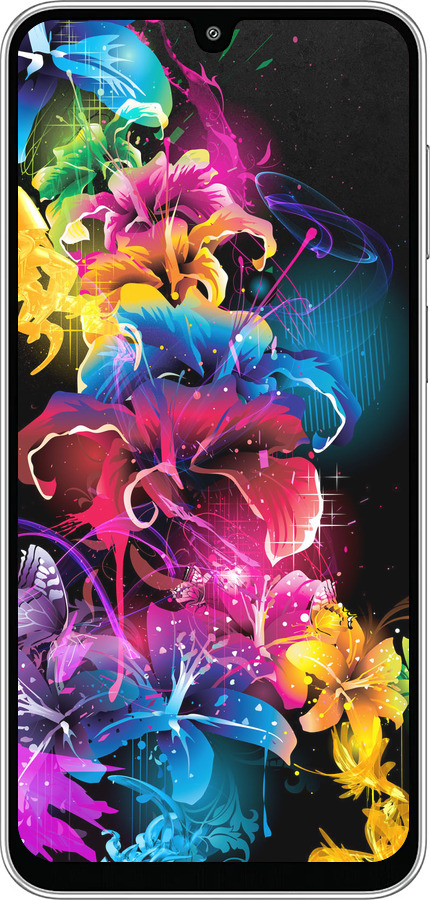 Силиконовый чехол Абстрактные цветы для Samsung Galaxy M36 - 511u-4103 изображение 