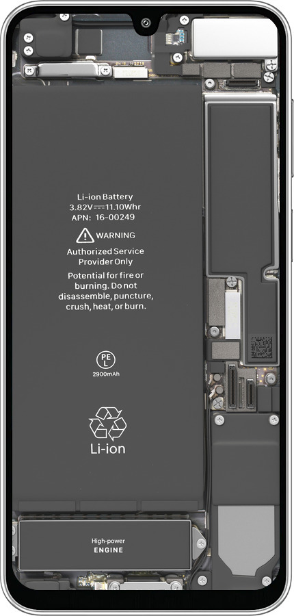 Силиконовый чехол Детали смартфона для Samsung Galaxy M36 - 5487u-4103 изображение 