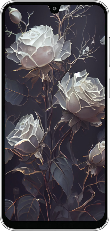 Силиконовый чехол Розы 2 для Samsung Galaxy M36 - 5550u-4103 изображение 
