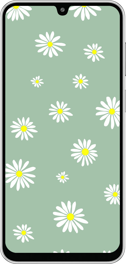 Силиконовый чехол Ромашки v4 для Samsung Galaxy M36 - 5603u-4103 изображение 