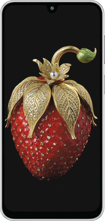 Силиконовый чехол Клубника v3 для Samsung Galaxy M36 - 5638u-4103 изображение 