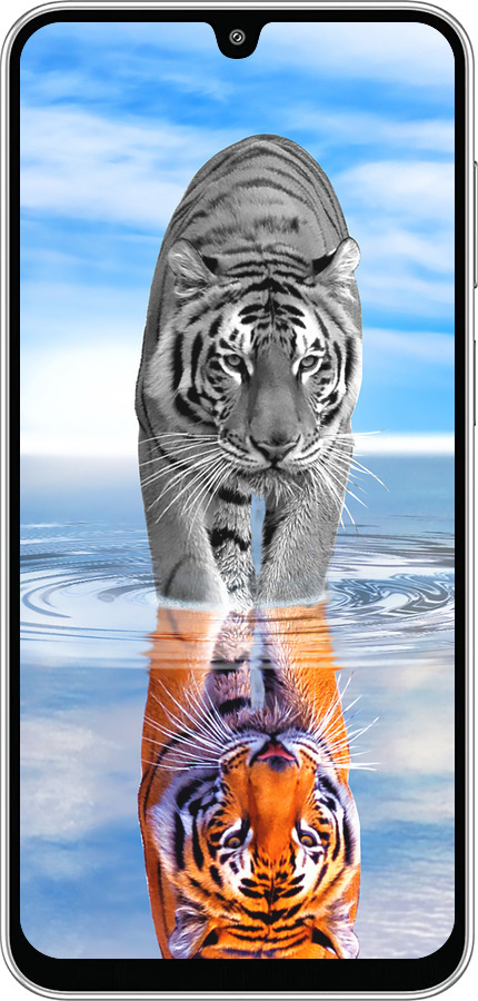 Силиконовый чехол Тигр для Samsung Galaxy M36 - 6016u-4103 изображение 