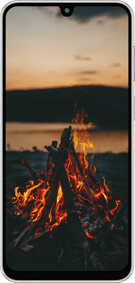 Силиконовый чехол Огонь для Samsung Galaxy M36 - 6021u-4103 изображение 