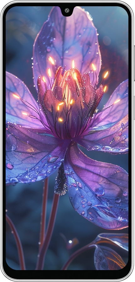 Силіконовий чехол Магічна квітка для Samsung Galaxy M36 - 6038u-4103 изображение 