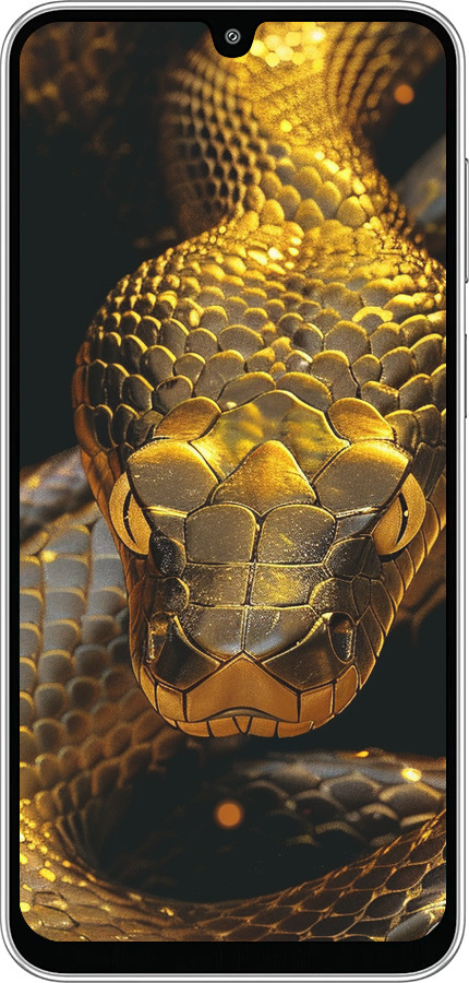 Силиконовый чехол Golden snake для Samsung Galaxy M36 - 6072u-4103 изображение 