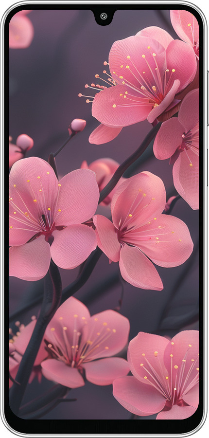 Силиконовый чехол Пурпурная сакура для Samsung Galaxy M36 - 6075u-4103 изображение 