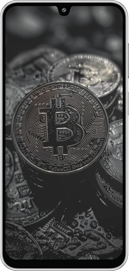 Силиконовый чехол Black Bitcoin для Samsung Galaxy M36 - 6090u-4103 изображение 