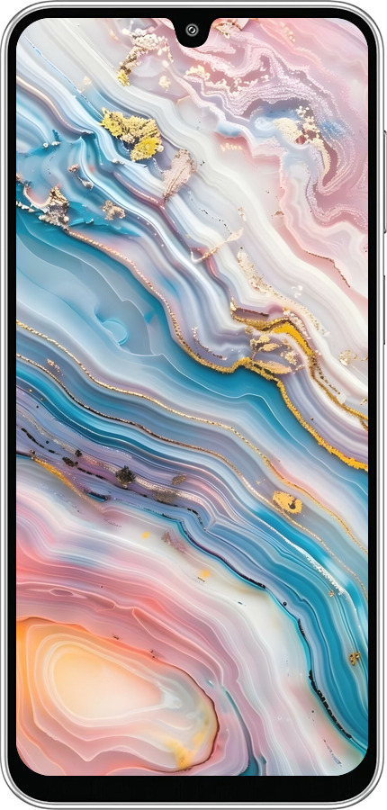Силиконовый чехол Мрамор красивый для Samsung Galaxy M36 - 6376u-4103 изображение 