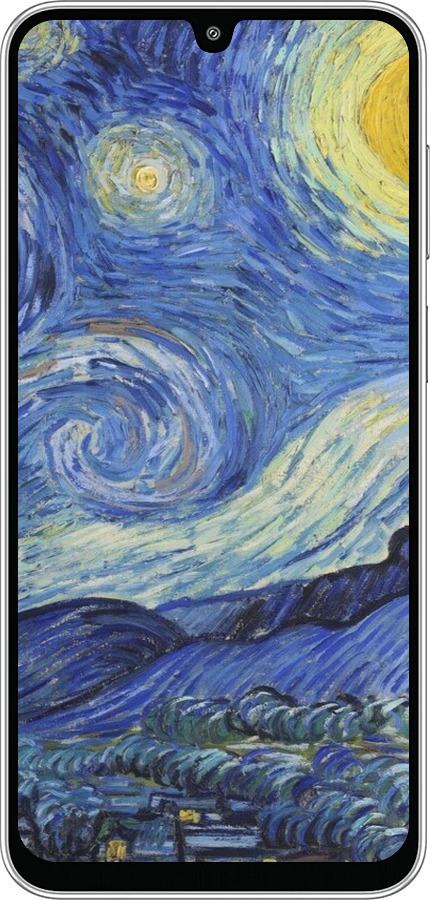 Силиконовый чехол «Звездная ночь» Винсента Ван Гога для Samsung Galaxy M36 - 6433u-4103 изображение 