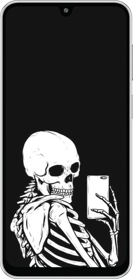 Силиконовый чехол Скелет делает Selfie для Samsung Galaxy M36 - 6535u-4103 изображение 