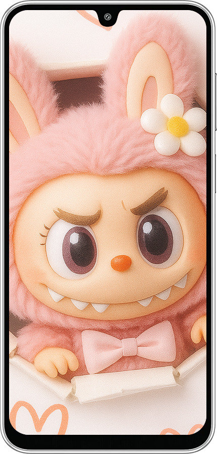Силиконовый чехол Лабубу 2 для Samsung Galaxy M36 - 6710u-4103 изображение 