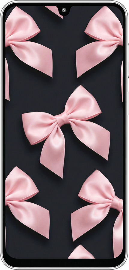 Силиконовый чехол Coquette Ribbons Dark Coquette для Samsung Galaxy M36 - 6767u-4103 изображение 