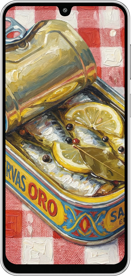 Силиконовый чехол Vintage Sardine Tin Phone для Samsung Galaxy M36 - 6772u-4103 изображение 